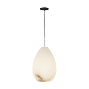 Visual Comfort SLPD544 Alina Alabaster 1-lt 9" LED Pendant - Nightshade Black