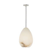Visual Comfort SLPD544 Alina Alabaster 1-lt 9" LED Pendant - Polished Nickel