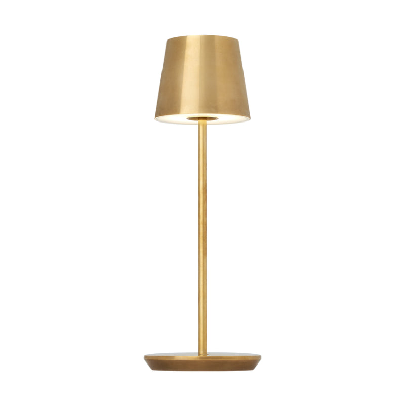 Visual Comfort SLTB25827 Nevis 1-lt 15" Tall LED Table Lamp - Natural Brass