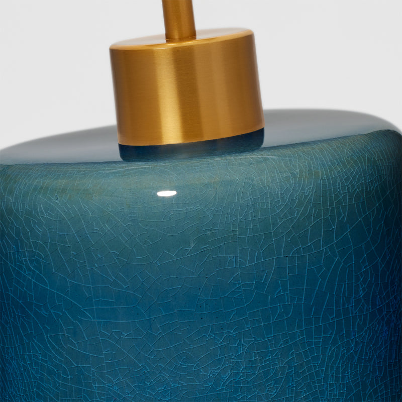 Visual Comfort BT1101 Shanghai 1-lt 31" Tall LED Table Lamp - Deep Ocean Crackle