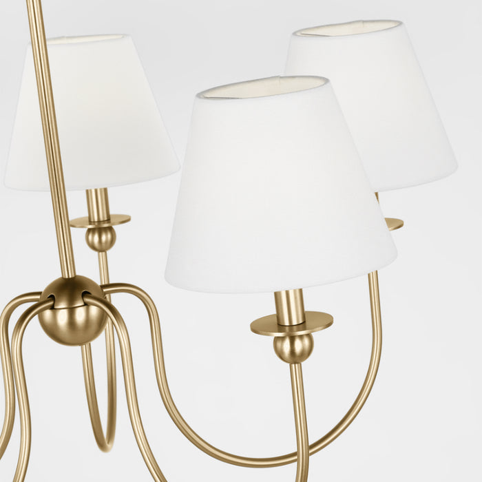 Visual Comfort DJC1255 Elsay 5-lt 30" Medium Chandelier - Satin Brass