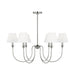 Visual Comfort DJC1246 Elsay 6-lt 36" Large Chandelier - Brushed Nickel