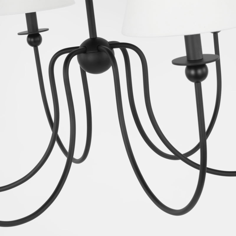 Visual Comfort DJC1246 Elsay 6-lt 36" Large Chandelier - Midnight Black