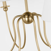 Visual Comfort DJC1246 Elsay 6-lt 36" Large Chandelier - Satin Brass