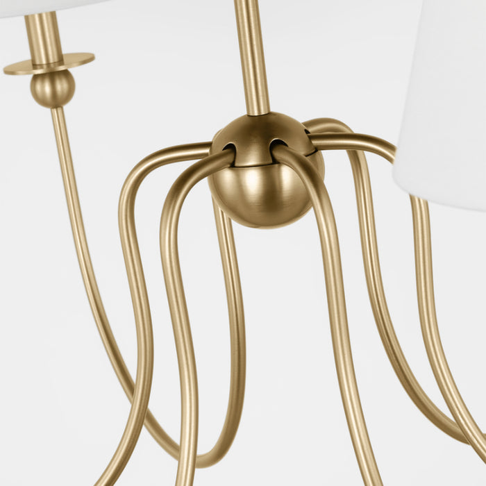 Visual Comfort DJC1246 Elsay 6-lt 36" Large Chandelier - Satin Brass