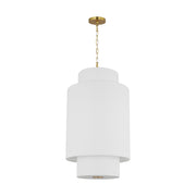 Visual Comfort KSP1171 Sawyer 1-lt 15" LED Small Hanging Pendant - Burnished Brass