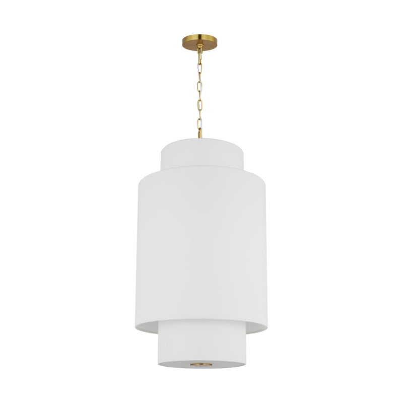 Visual Comfort KSP1171 Sawyer 1-lt 15" LED Small Hanging Pendant - Burnished Brass