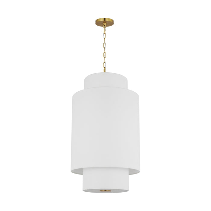 Visual Comfort KSP1171 Sawyer 1-lt 15" LED Small Hanging Pendant - Burnished Brass