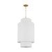 Visual Comfort KSP1171 Sawyer 1-lt 15" LED Small Hanging Pendant - Burnished Brass