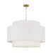Visual Comfort KSP1184 Sawyer 4-lt 32" LED Extra Large Hanging Pendant - Burnished Brass