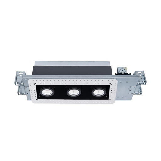 WAC MT-4315L Silo Multiples 3 Light Non-IC Rated Housing with Light Engine and Invisible Trim - White/Black