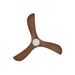 Hinkley 903456F Swell Flush Illuminated 56" Ceiling Fan with LED Light Kit - Matte Black/Walnut