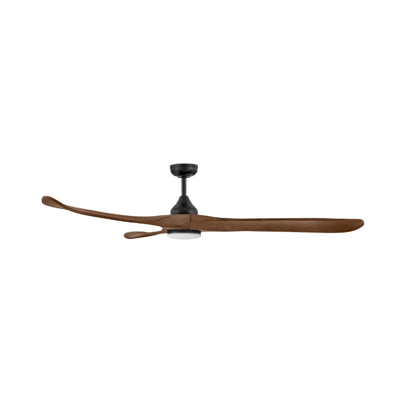 Hinkley 903872F Swell Illuminated 72" Ceiling Fan with LED Light Kit - Matte Black/Walnut