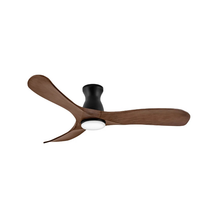 Hinkley 903456F Swell Flush Illuminated 56" Ceiling Fan with LED Light Kit - Matte Black/Walnut
