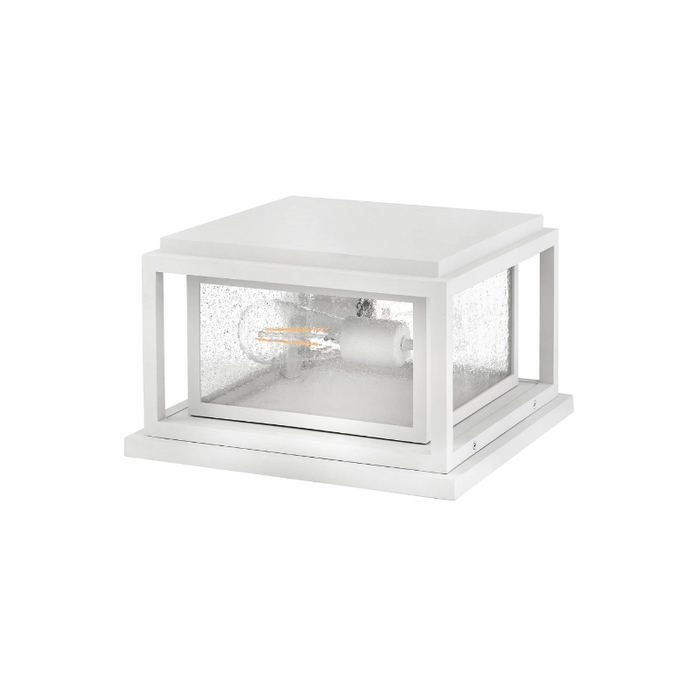 Hinkley 1008 Republic 2-lt 12" LED Outdoor Pier Mount Lantern -  Textured White