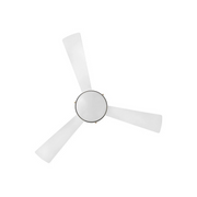 Hinkley 905950F Oliver 50" Ootdoor Ceiling Fan with LED Light Kit - Matte White with Heritage Brass accents