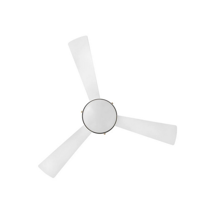 Hinkley 905950F Oliver 50" Ootdoor Ceiling Fan with LED Light Kit - Matte White with Heritage Brass accents