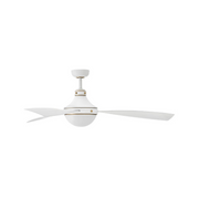 Hinkley 905962F Oliver 62" Ootdoor Ceiling Fan with LED Light Kit - Matte White with Heritage Brass accents