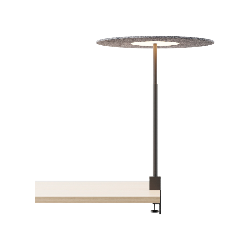 Koncept YUC-SW Yurei LED Co-Working Light, Acoustic Panel Shade, Desk Clamp