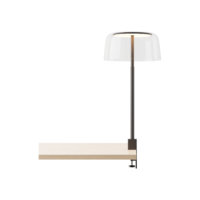 Koncept YUC-SW Yurei LED Co-Working Light, Plexiglass Shade, Desk Clamp