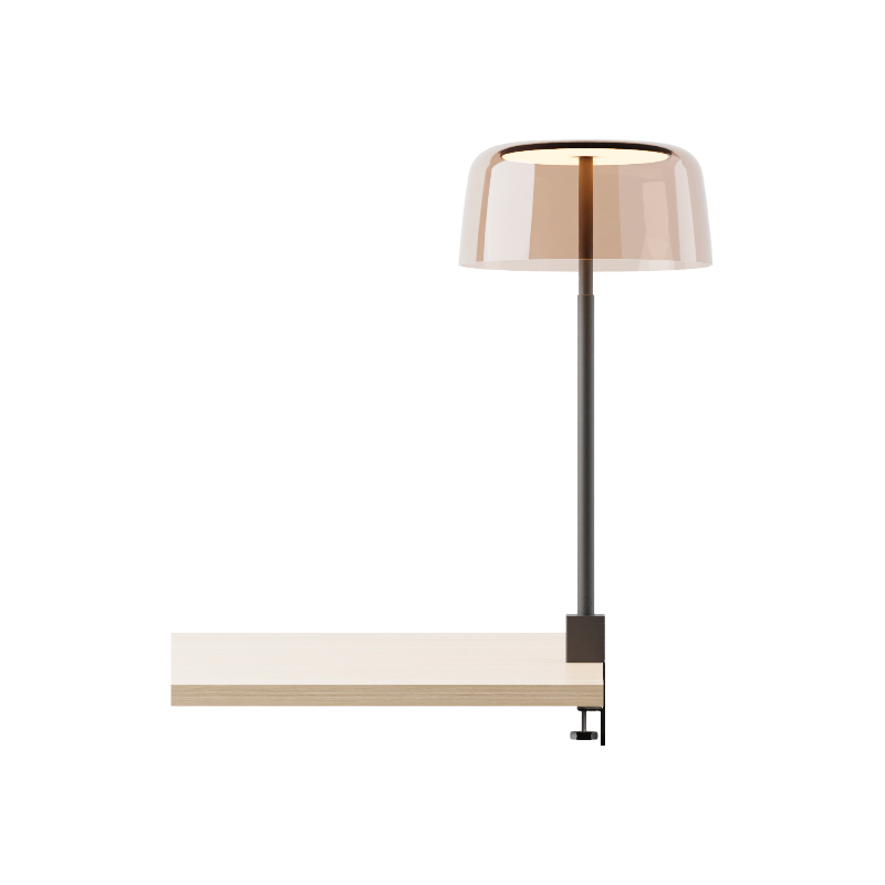 Koncept YUC-SW Yurei LED Co-Working Light, Plexiglass Shade, Desk Clamp