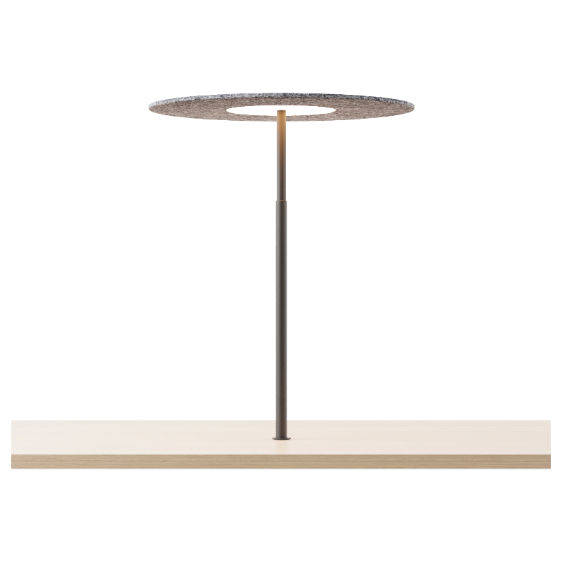 Koncept YUC-SW Yurei LED Co-Working Light, Acoustic Panel Shade, Through-Table Mount