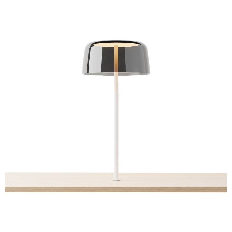 Koncept YUC-SW Yurei LED Co-Working Light, Plexiglass Shade, Through-Table Mount