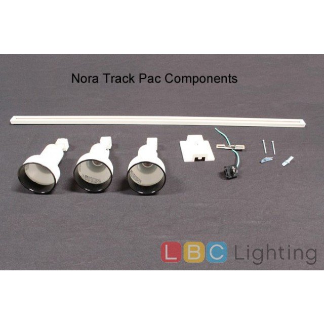 Nora NTL-151 Line Voltage R30 Flat Back Cylinder Track Kit