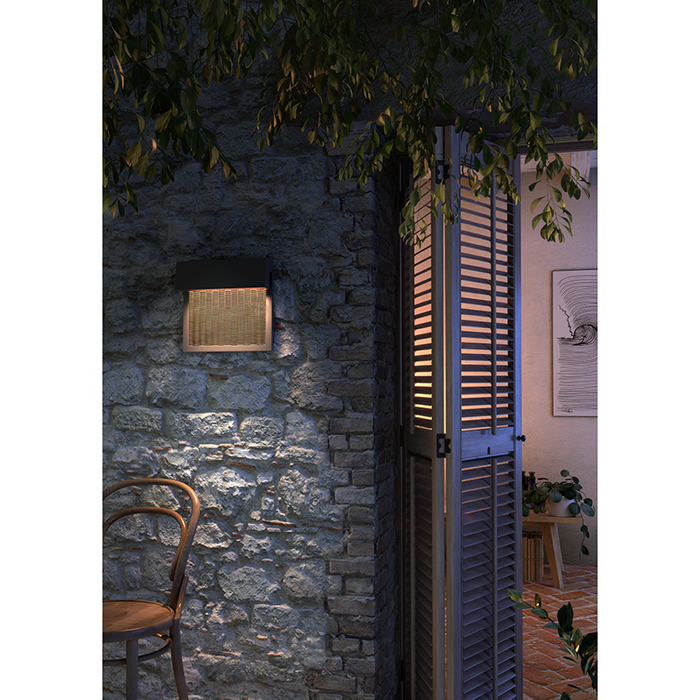 Bover Sisal A/01 1-lt 13" LED Outdoor Wall Sconce with Fiber