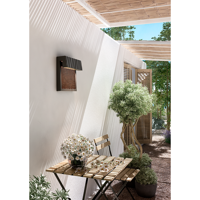 Bover Sisal A/01 1-lt 13" LED Outdoor Wall Sconce with Fiber