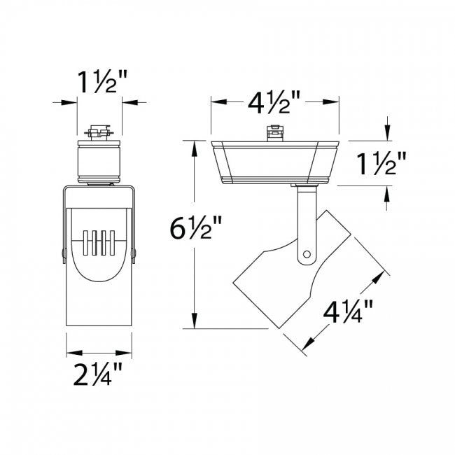 WAC JHT-007LED 8W LED Low Voltage Track Head, J Track