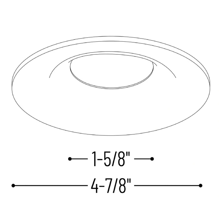 Nora NIO-4RNB/10 4" Iolite Round Bullnose Reflector Trim - 1000 Lumens