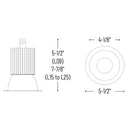 Nora NC2-436L15 4" LED Sapphire II Wall Wash Reflector, 1500lm, 4000K