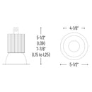 Nora NC2-436L09 4" LED Sapphire II Wall Wash Reflector, 900lm, 4000K