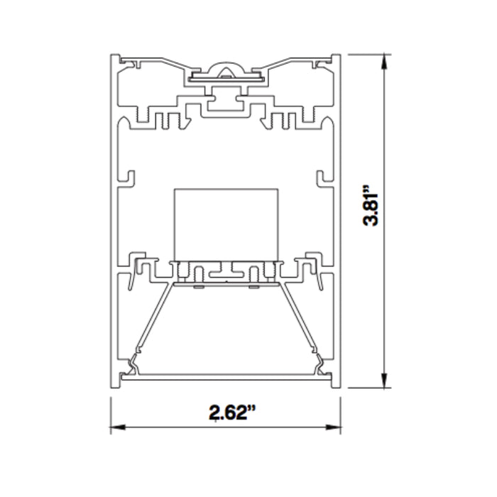 Core CSL340 ８ft LED Direct/Indirect Suspended Light, 3500K