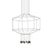 0303 Vibia Wireflow 3D Octagonal LED Pendant