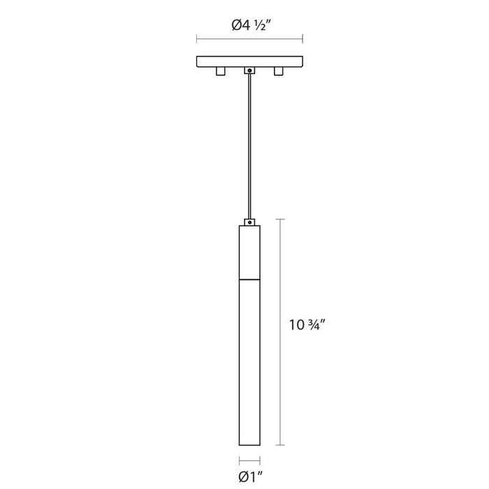 Sonneman 2252 Champagne Wands 1-lt 1" LED Pendant