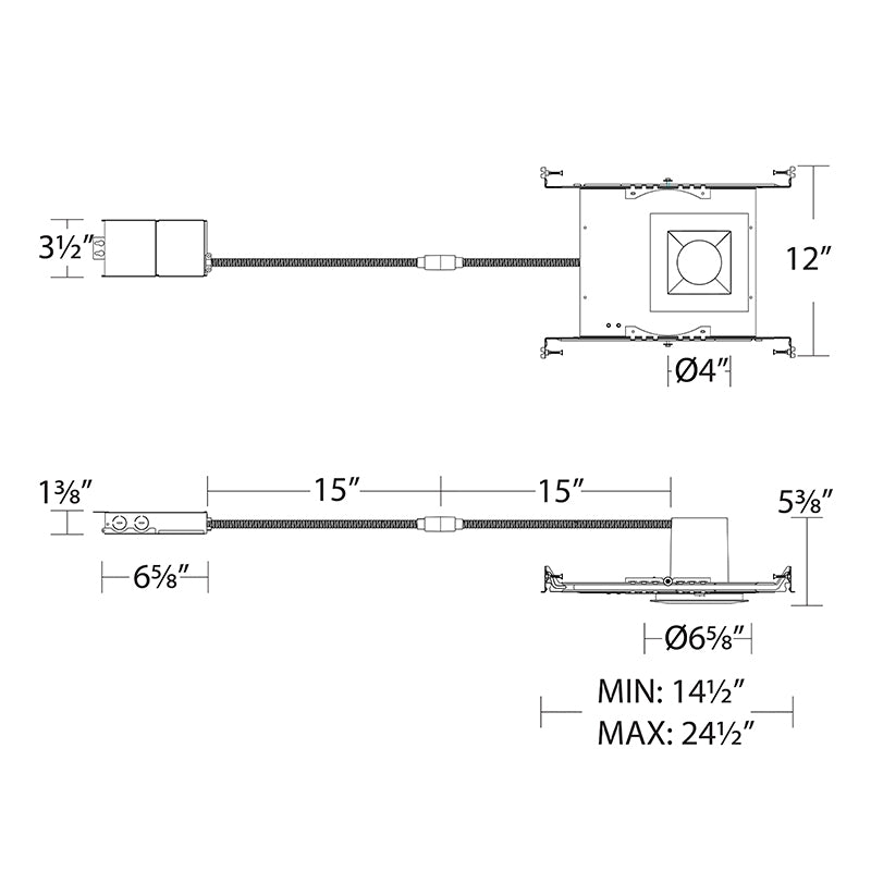 WAC R6DSDN Blaze 6" LED Square New Construction Downlight