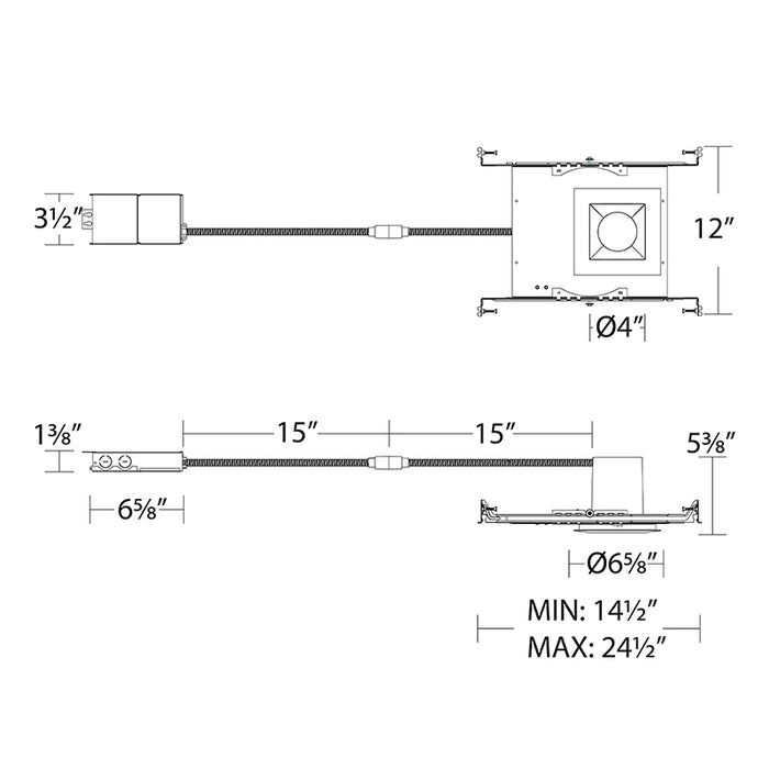 WAC R6DSDN Blaze 6" LED Square New Construction Downlight