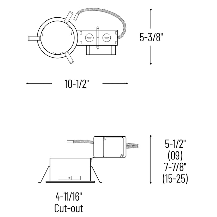 Nora NCHR2-434 4" LED Sapphire II COB Remodel Frame-In Kit