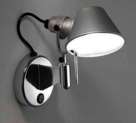 Artemide Tolomeo Micro Spot Wall Light w/ Switch