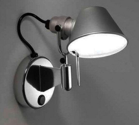 Artemide Tolomeo Micro LED Spot Wall Light w/ Switch