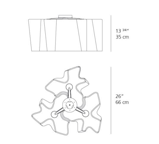 Artemide Logico Triple Nested Ceiling Light