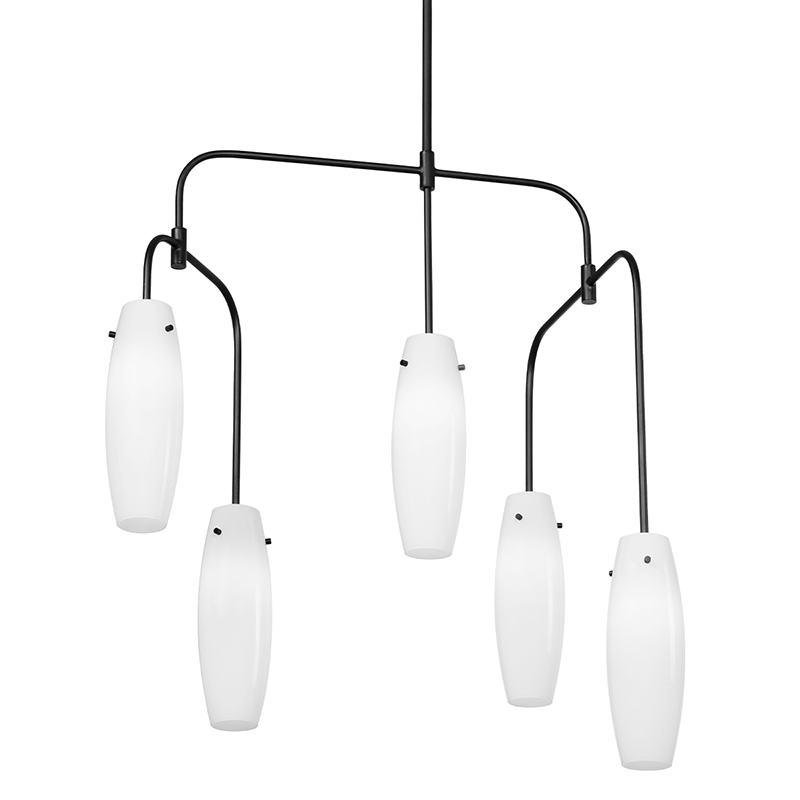 Troy F1052 Cyan 5-lt 41" Chandelier