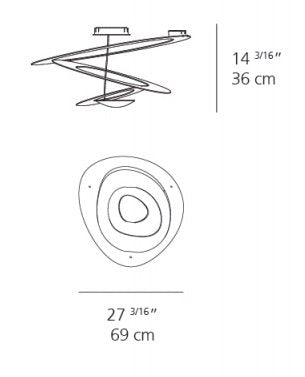 Artemide Pirce Mini LED Ceiling Light - Dimmable 2-Wire