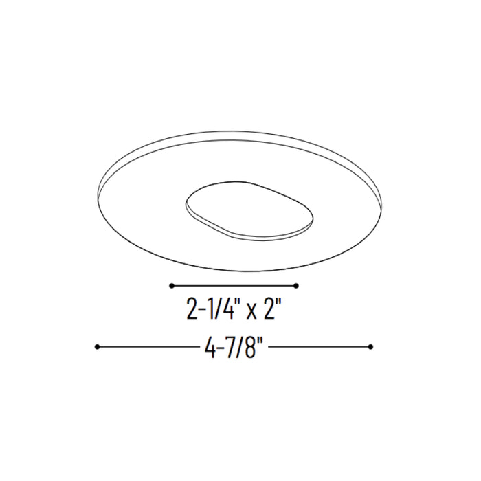 Nora NIO-4RSL/10 4" Iolite Round Adjustable Slot Aperture Trim - 1000 Lumens