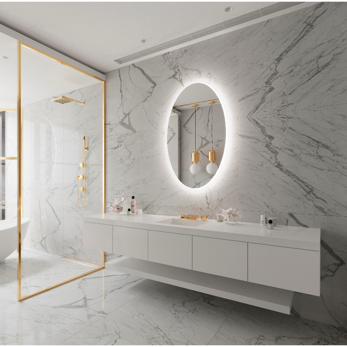 Paris Mirror Oval 30 x 48 Oval LED Illuminated Mirror, RGBW