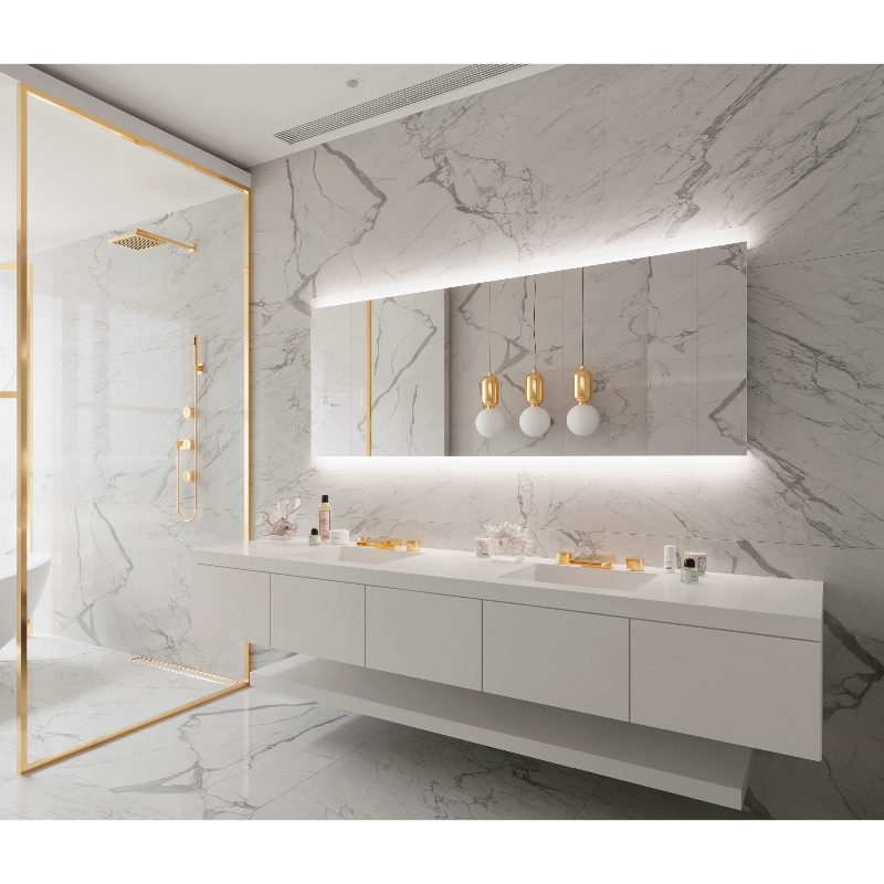 Paris Mirror Paris 80 x 35 Rectangle LED Illuminated Mirror, RGBW ...