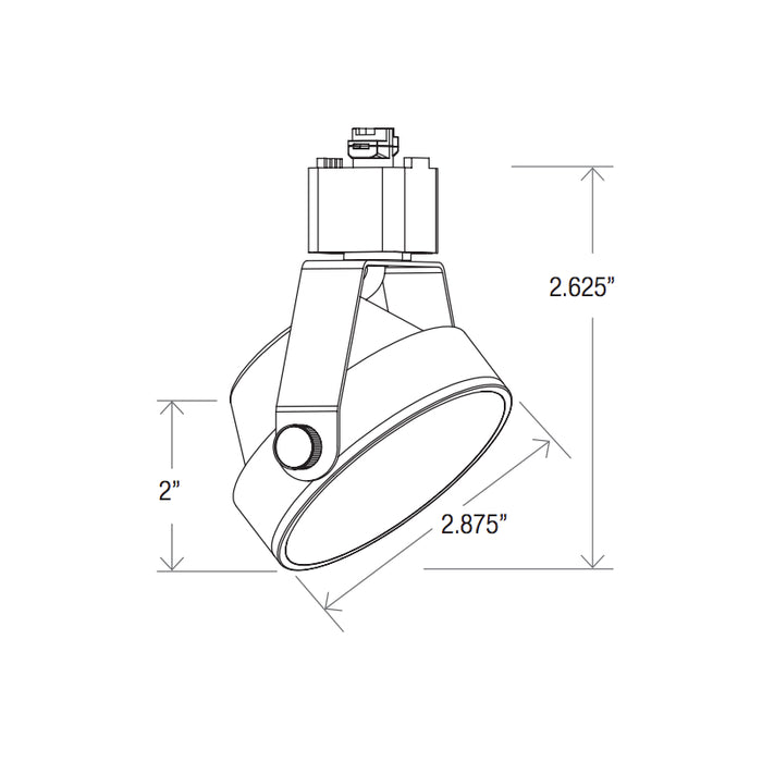 Elite ET-LED-216 LED Gimbal Track Head