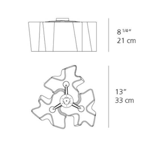 Artemide Logico Micro Triple Nested Ceiling Light